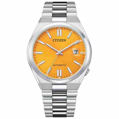 Pre-owned Citizen Nj0150-81z Tsuyosa Automatic Yellow Dial Stainless Steel Men's Watch