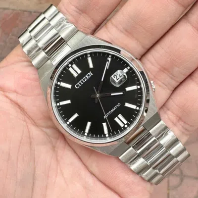 Pre-owned Citizen Nj0151-53e Tsuyosa Automatic Mechanical Black Analog Men's Casual Watch