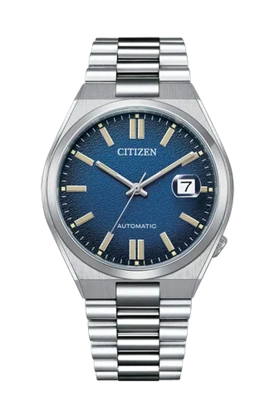 Pre-owned Citizen Nj0151-88l Automatic Date Display Tiffany Blue Stainless Steel