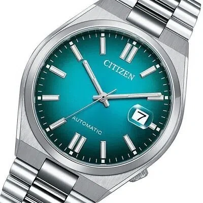Pre-owned Citizen Nj0151-88x Tsuyosa Sapphire Automatic Gradient Blue Stainless Steel