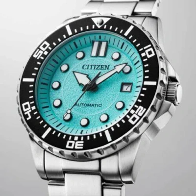 Pre-owned Citizen Nj0170-83x Turquoise Blue Urban Mechanical Automatic Box & Warranty