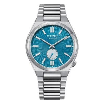 Pre-owned Citizen Nk5010-51l Tsuyosa Small Second Automatic Blue Dial Sapphire Glass Watch