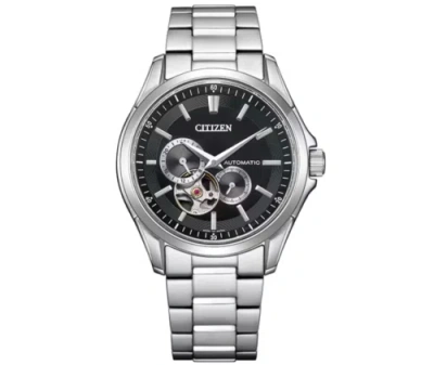 Pre-owned Citizen Np1010-78e  Collection Mechanical Open Heart Made In Japan