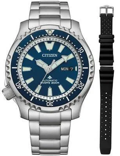 Pre-owned Citizen Ny0161-63le Mens Watch Promaster Marine Fugo Day-date Automatic 42mm ...