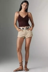 Citizen Of Humanity Abita High-rise Denim Shorts In Sand