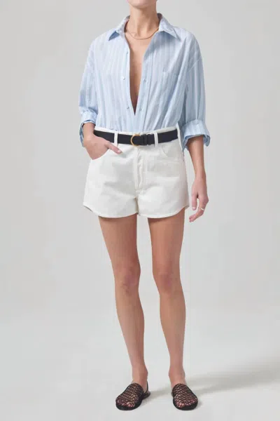 Citizen Of Humanity Abita Short In Macademia In White