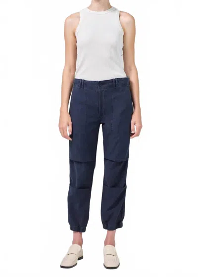 Citizen Of Humanity Agni Utility Trouser In Washed Marine In Blue