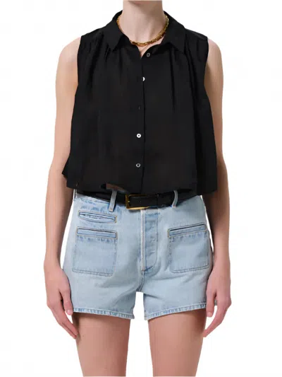 Citizen Of Humanity Ambrose Sleeveless Top In Black