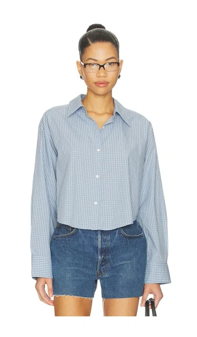 Citizen Of Humanity Ana Cropped Shirt In Blue
