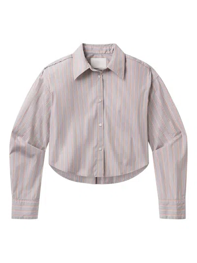 Citizen Of Humanity Ana Striped Shirt In Gray