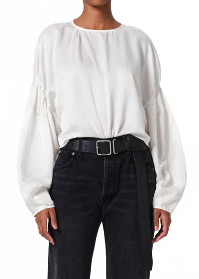 Citizen Of Humanity Anika Top In Pashmina In White