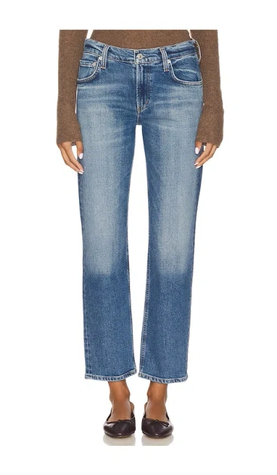 Citizen Of Humanity Anissa Low Rise Straight Jeans In Gray