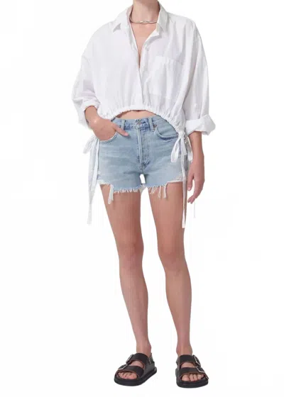 Citizen Of Humanity Annabelle Jean Shorts In Washed Ashore In Multi