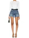 Citizen Of Humanity Annabelle Long Vintage Relaxed Short In Amaretto In Blue