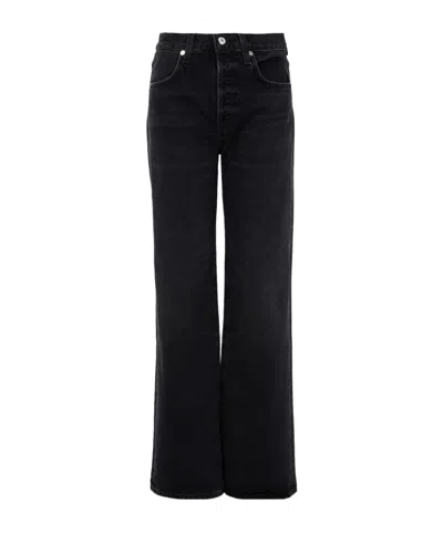 Citizen Of Humanity Annina Organic Wide-leg Jeans In Black