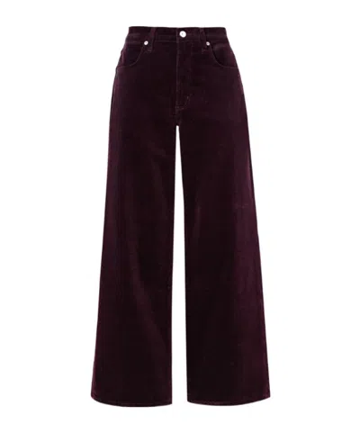 Citizen Of Humanity Annina Cotton-blend Corduroy Wide-leg Pants In Burgundy