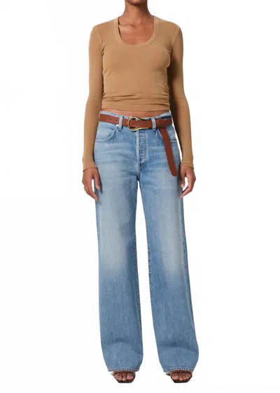 Citizen Of Humanity Annina High Rise Wide Leg Jeans In Meuse In Multi