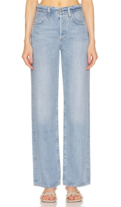 Citizen Of Humanity Annina High Rise Wide Leg Jeans In Tularosa In Blue