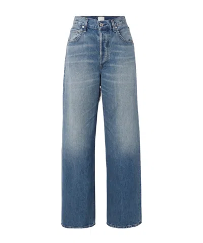 Citizen Of Humanity Argent Ayla Baggy High-rise Wide-leg Jeans In Blue