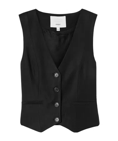Citizen Of Humanity Argent Twill Vest In Black