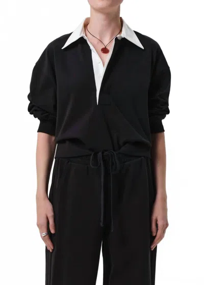 Citizen Of Humanity Citizens Of Humanity Aris Rugby Shirt In Black