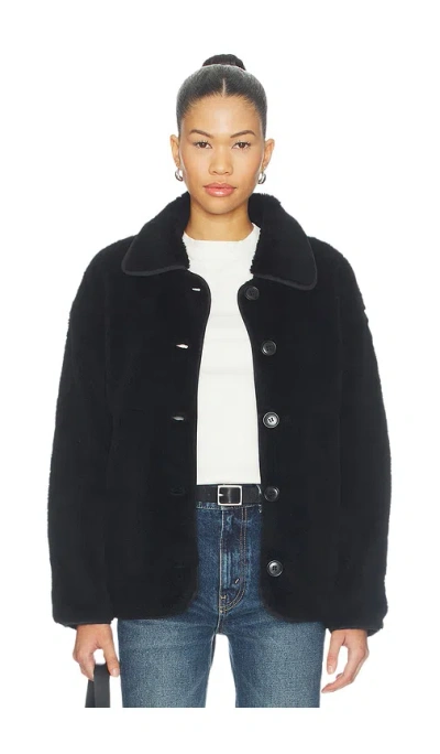 Citizen Of Humanity Astrid Sherpa Jacket In Black