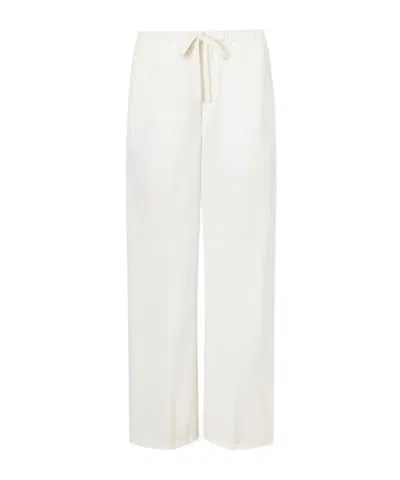 Citizen Of Humanity Aurora Cotton And Linen-blend Wide-leg Pants In White