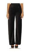Citizen Of Humanity Velvet Ayla Baggy Trousers In Black