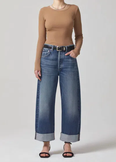 Citizen Of Humanity Ayla Baggy Cuff In Brielle In Blue
