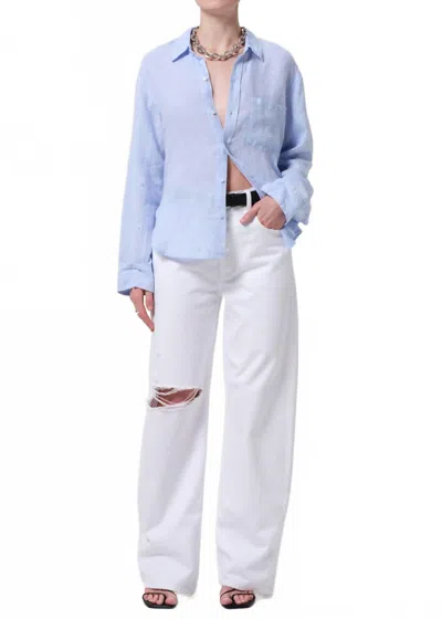 CITIZEN OF HUMANITY AYLA BAGGY JEAN IN ZINC