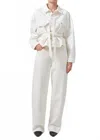 Citizen Of Humanity Brynn Drawstring Linen Trouser In Vanilla In White