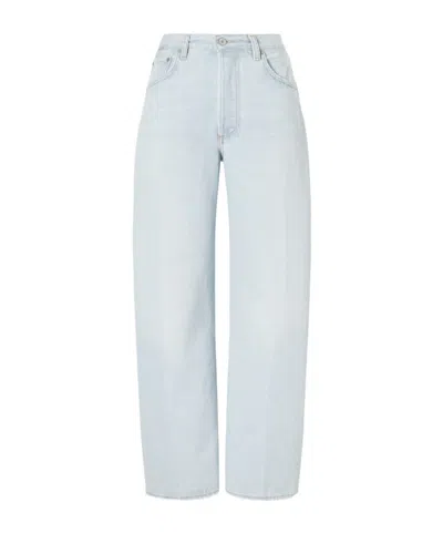 Citizen Of Humanity Ayla Baggy Mid-rise Wide-leg Jeans In Blue