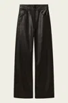 Citizen Of Humanity Ayla Baggy Recycled Leather Pants In Chocolate Dark Brown In Black