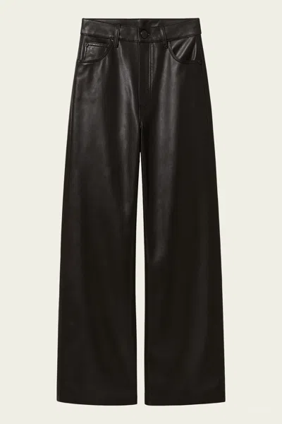 Citizen Of Humanity Ayla Baggy Recycled Leather Pants In Chocolate Dark Brown In Black