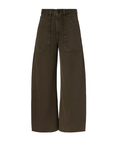 Citizen Of Humanity Ayla Cargo High-rise Wide-leg Jeans In Brown