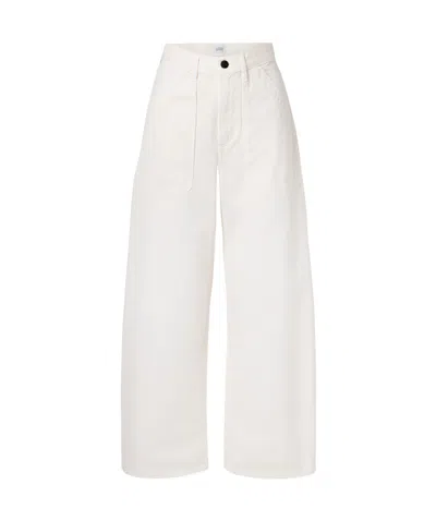 Citizen Of Humanity Ayla Cargo High-rise Wide-leg Jeans In White