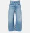 Citizen Of Humanity Ayla Cropped Wide-leg Jeans In Blue