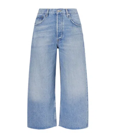 Citizen Of Humanity Ayla Mid-rise Wide-leg Jeans In Blue