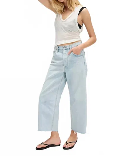 Citizen Of Humanity Ayla Raw Hem Crop Jeans In Sailor In Multi