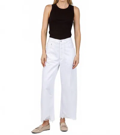 Citizen Of Humanity Ayla Undone Hem Crop Jeans In Black