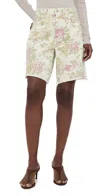 Citizen Of Humanity Citizens Of Humanity Ayla High Waist Raw Hem Cutoff Denim Bermuda Shorts In Pink