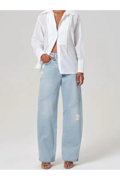 Citizen Of Humanity Ayla Swirl Baggy Jeans In Hallstatt In Blue