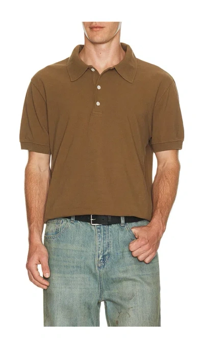Citizen Of Humanity Banded Polo In Brown