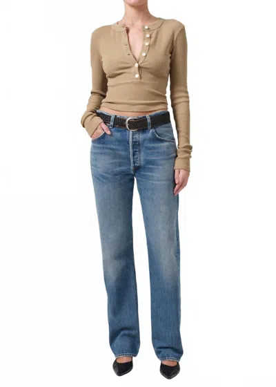 Citizen Of Humanity Baretta High-rise Straight Jeans In Babylonia In Blue