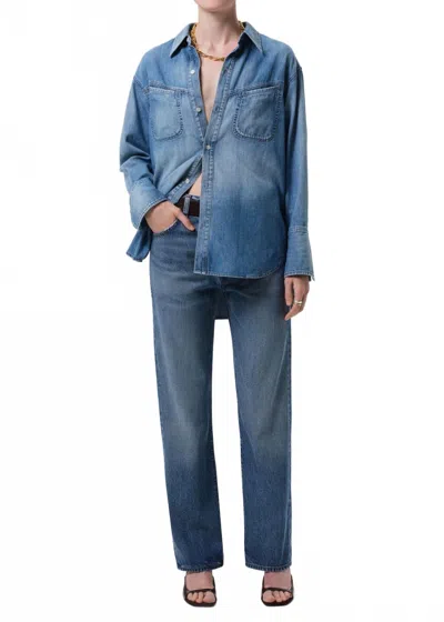 Citizen Of Humanity Baretta Relaxed Straight Jean In Jete In Blue