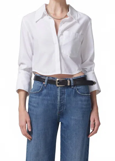 Citizen Of Humanity Bea Crop Top In White