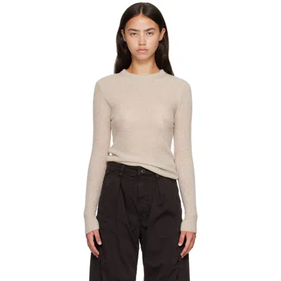 Citizen Of Humanity Beige Alessia Crewneck Sweater In Gold