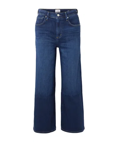 Citizen Of Humanity Lyra Cropped High-rise Wide-leg Jeans In Blue