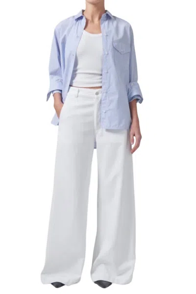 Citizen Of Humanity Beverly Trouser Jeans In Seashell In White