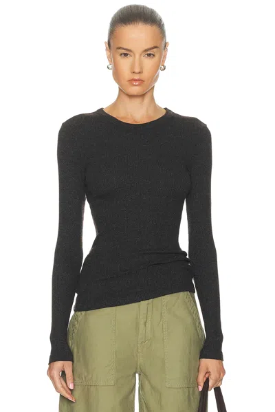 Citizen Of Humanity Ribbed Bina Crew-neck Top In Brown